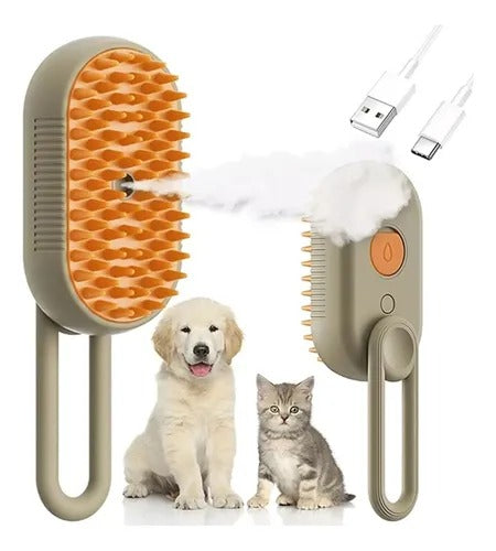 Cepillo de vapor para mascotas 3 en 1