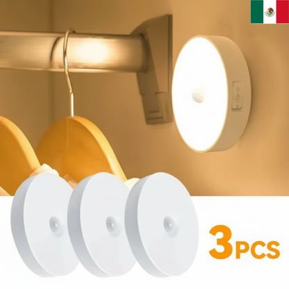3 pcs Luz LED con Sensor de Movimiento Inalámbrica - Solo $519 MXN