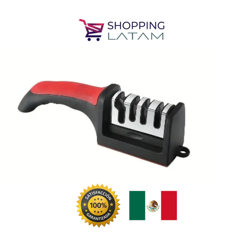 Afilador de Cuchillos de 3 Etapas - Acero Inoxidable y Cerámica