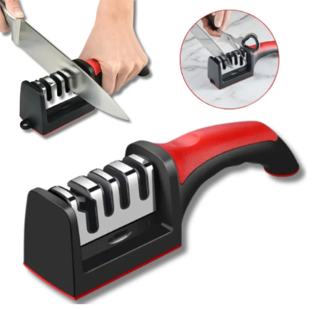 ¡2x1! Afilador de Cuchillos de 3 Etapas - Acero Inoxidable y Cerámica