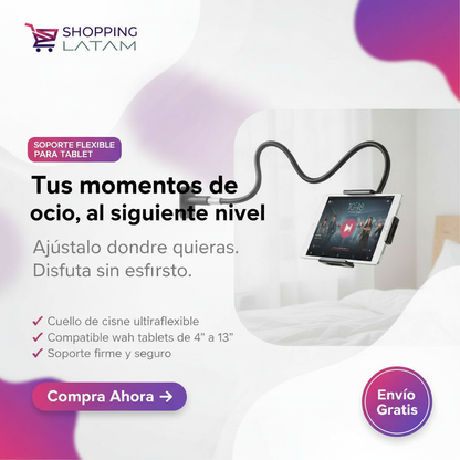 Soporte Flexible “Lazy Arm” para Celular y Tablet – Ultra Cómodo